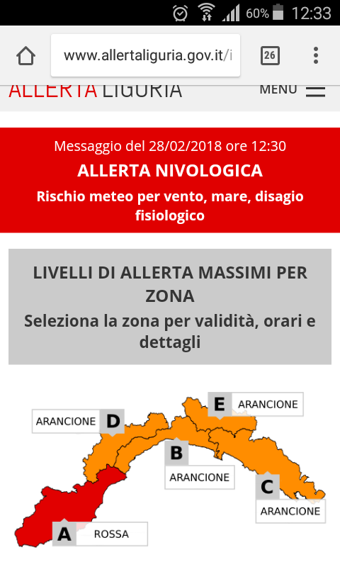 ALLERTA NIVOLOGICA – 1 MARZO 00.00 –> 17.59